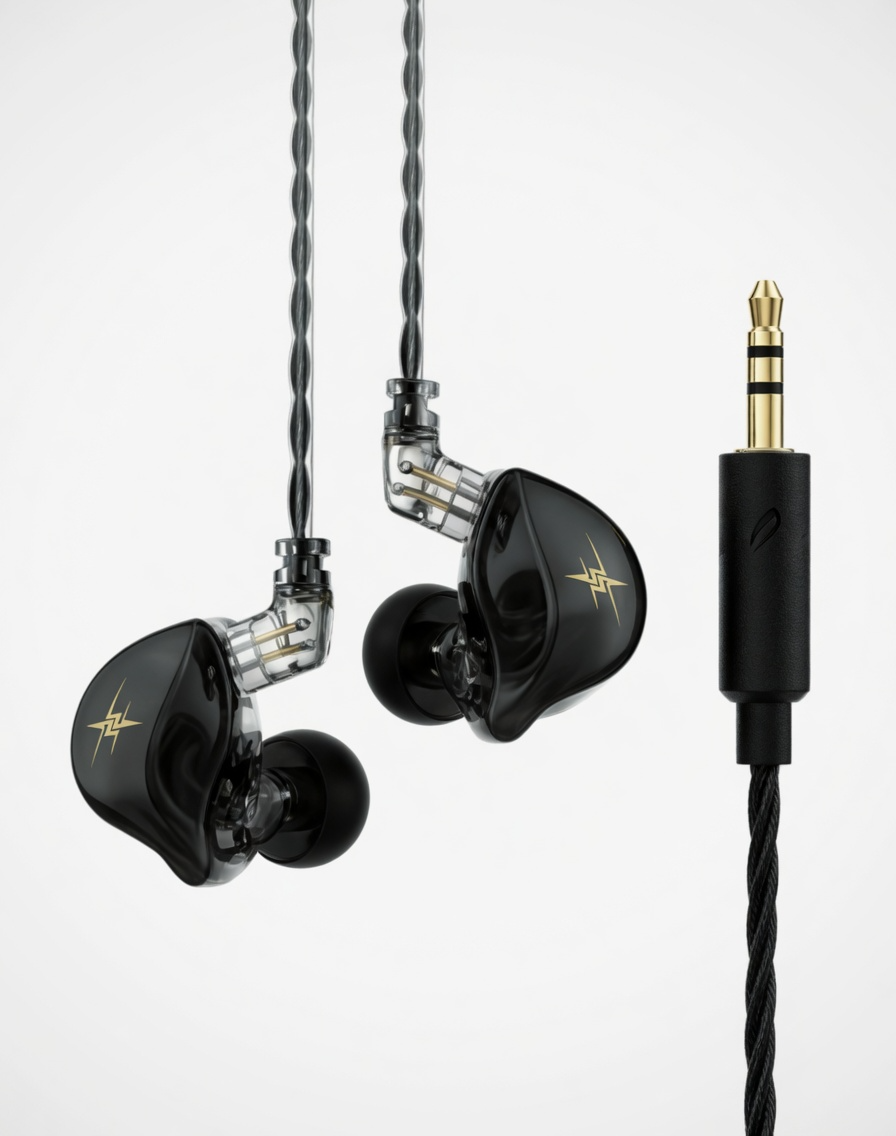 AURICULAR DE OIDO DOUBLE IER1 CON CABLE EXTRAIBLE