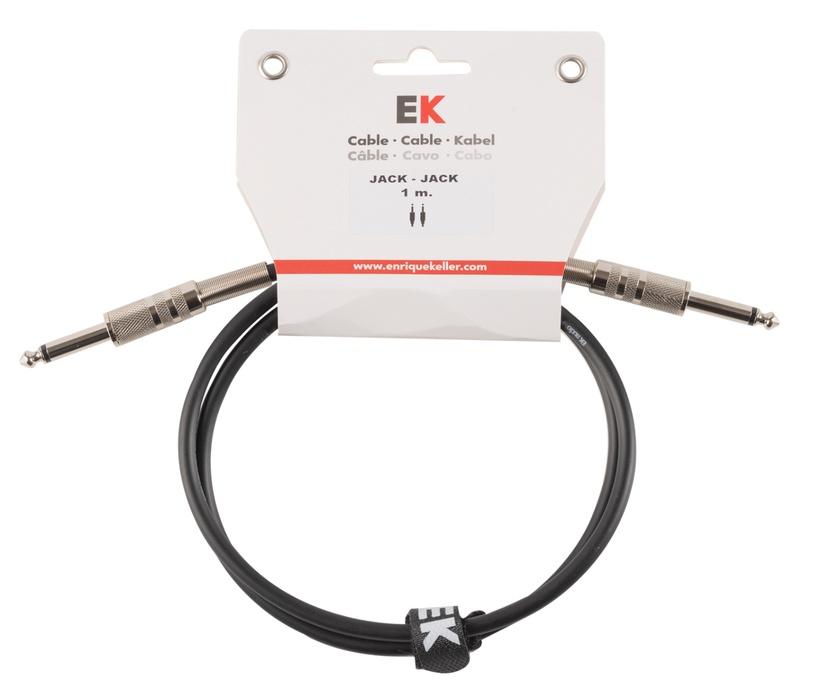 CABLE EK AUDIO JACK-JACK RECTOS PARA GUITARRA 1 M