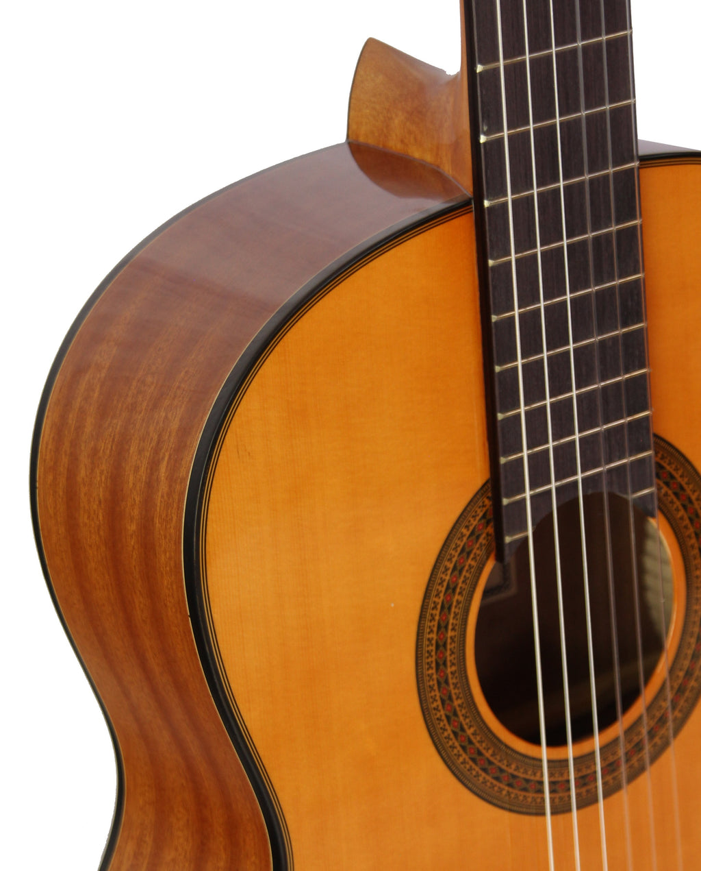 C320.203-7/8-615 Guitarra Clasica Vicente Tatay - Fondo de Sapeli con Tapa de Abeto - Brillo - Tamaño Cadete 7/8 tiro 615