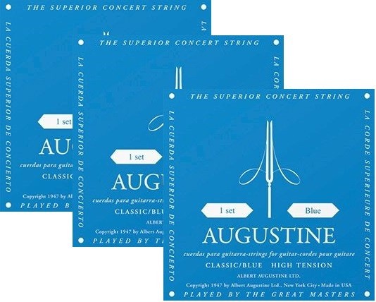 2ª Augustine Blue Tension Alta. Cuerda Segunda para Guitarra Clasica