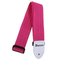 CORREA BASSO PARA GUITARRA Y BAJO ROSA 5cm