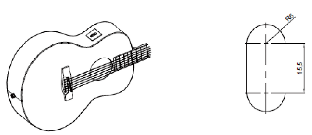 PREAMPLIFICADOR DE GUITARRA CLÁSICA Y ACÚSTICA CON CONEXIÓN BLUETOOTH, EFECTOS Y BATERÍA RECARGABLE 
