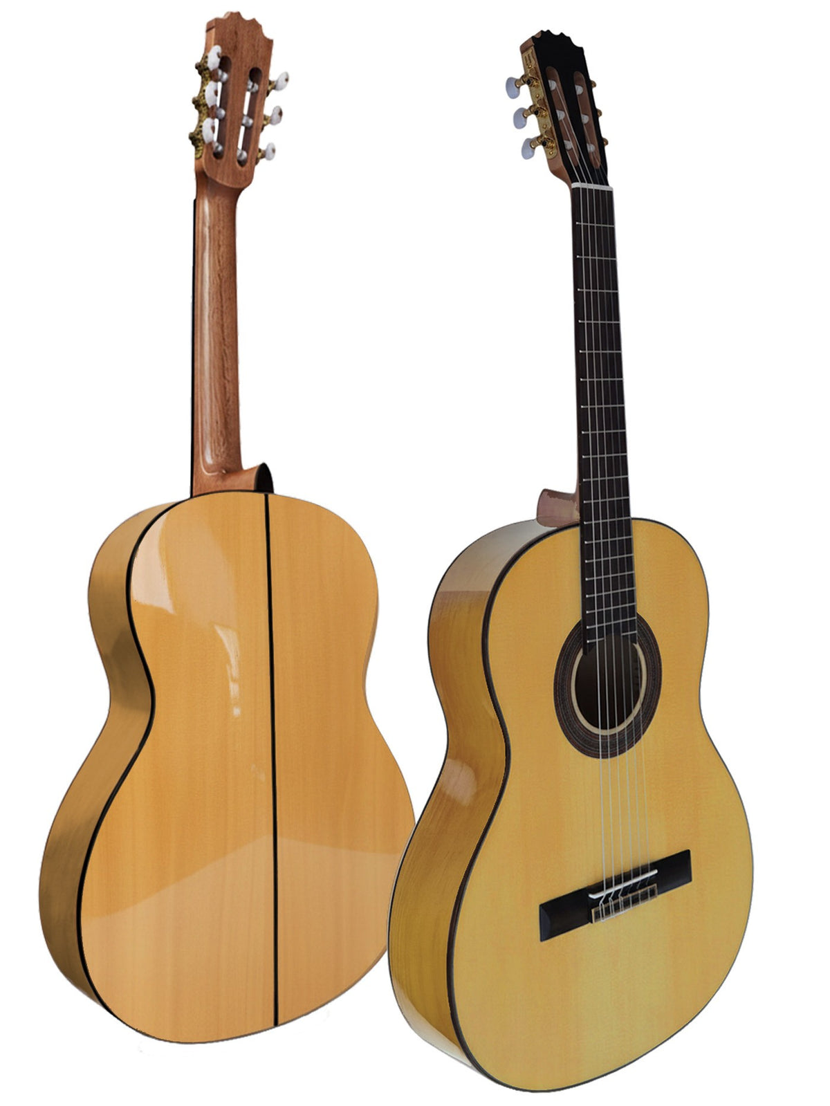 Outlet A53 - C320.580 Guitarra Flamenca Vicente Tatay con Golpe en la Tapa Con - Fondo de Sicomoro con Tapa de Abeto - Acabado
