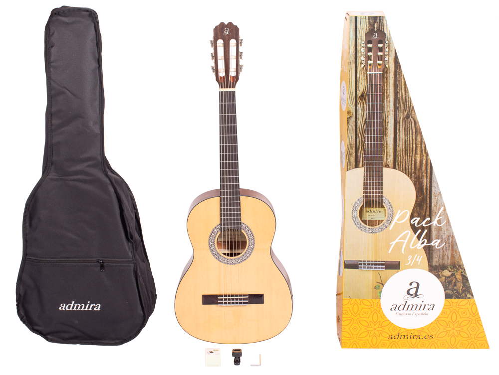 PACK DE GUITARRA CLÁSICA ADMIRA ALBA 3/4 SERIE INICIACIÓN