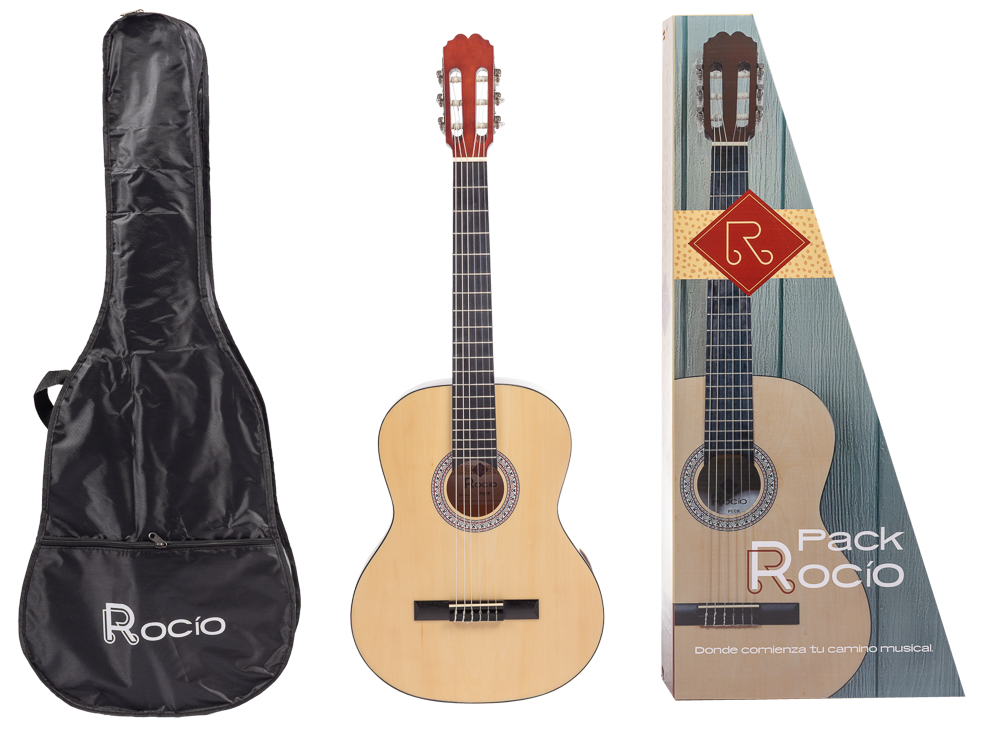 PACK DE GUITARRA CLÁSICA ROCIO ROCIO 3/4 NATURAL