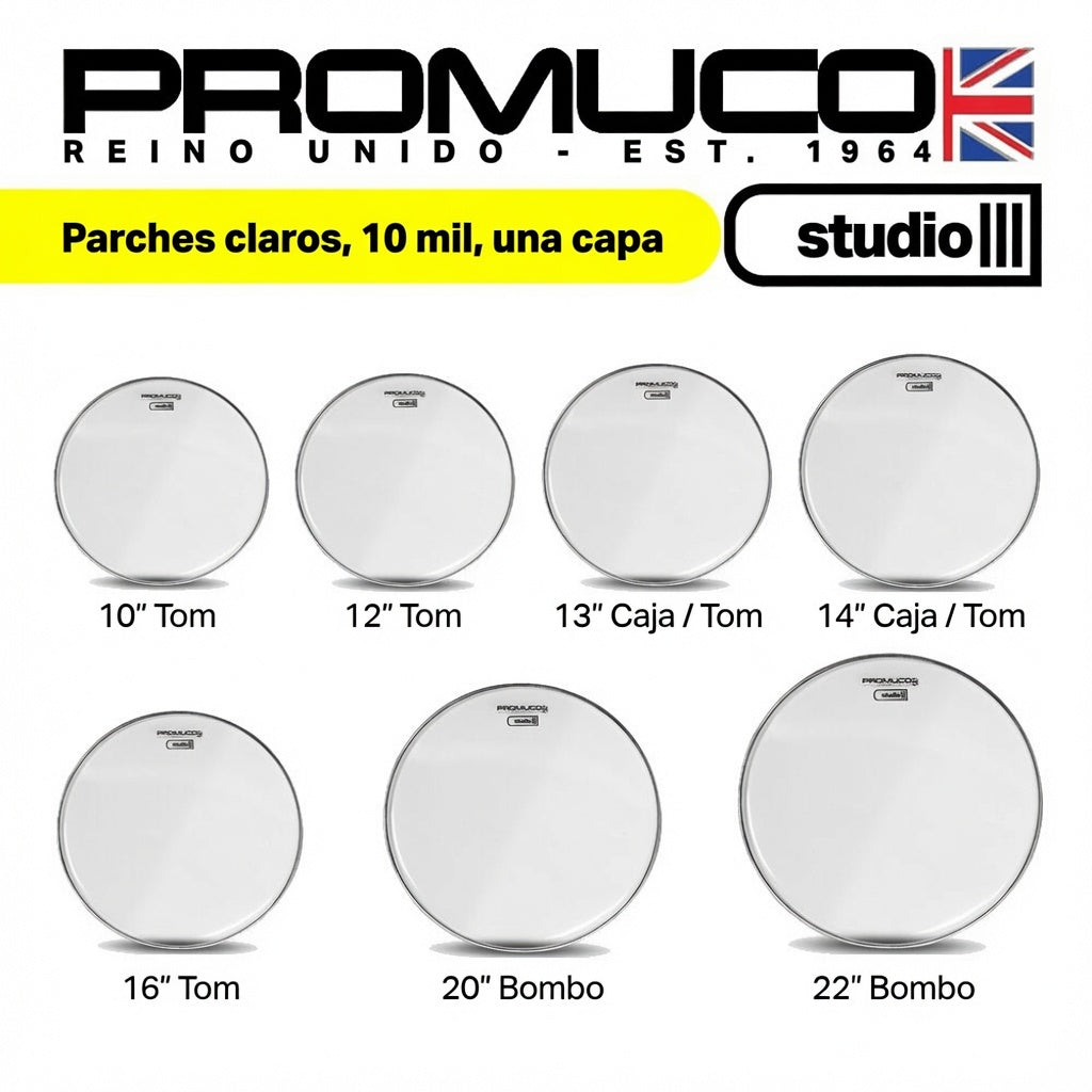 PARCHE PROMUCO STUDIO TRANSPARENTE DE 22"