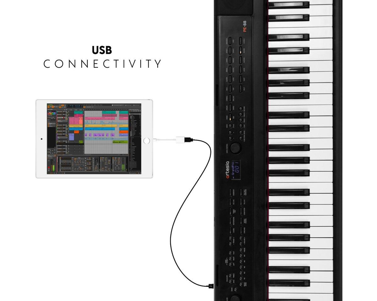 PIANO DE ESCENARIO ARTESIA PE-88 NEGRO