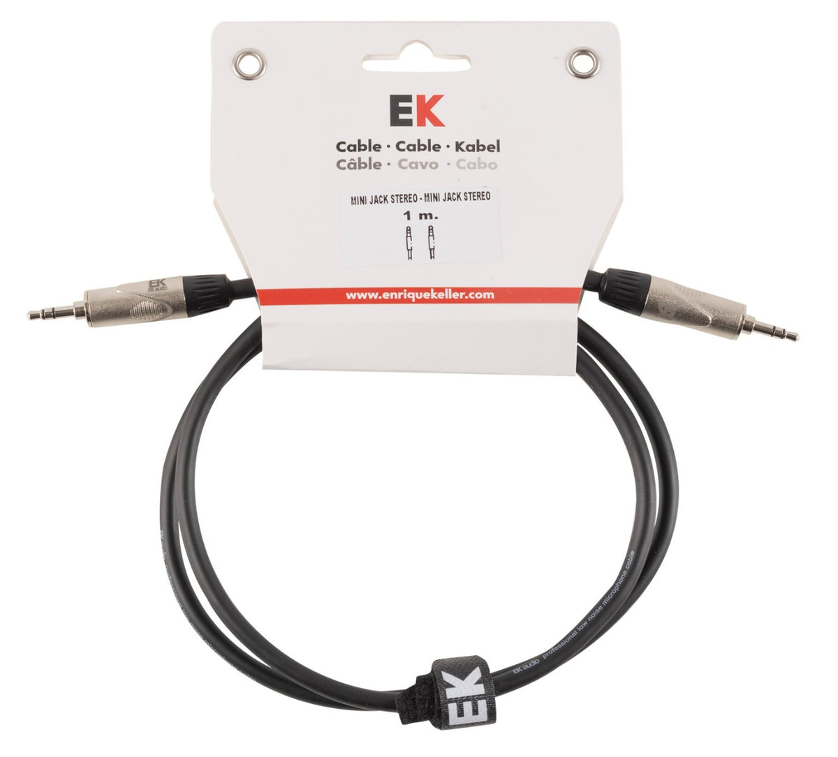 CABLE EK AUDIO MINI JACK STEREO - MINI JACK STEREO METÁLICO 1 M