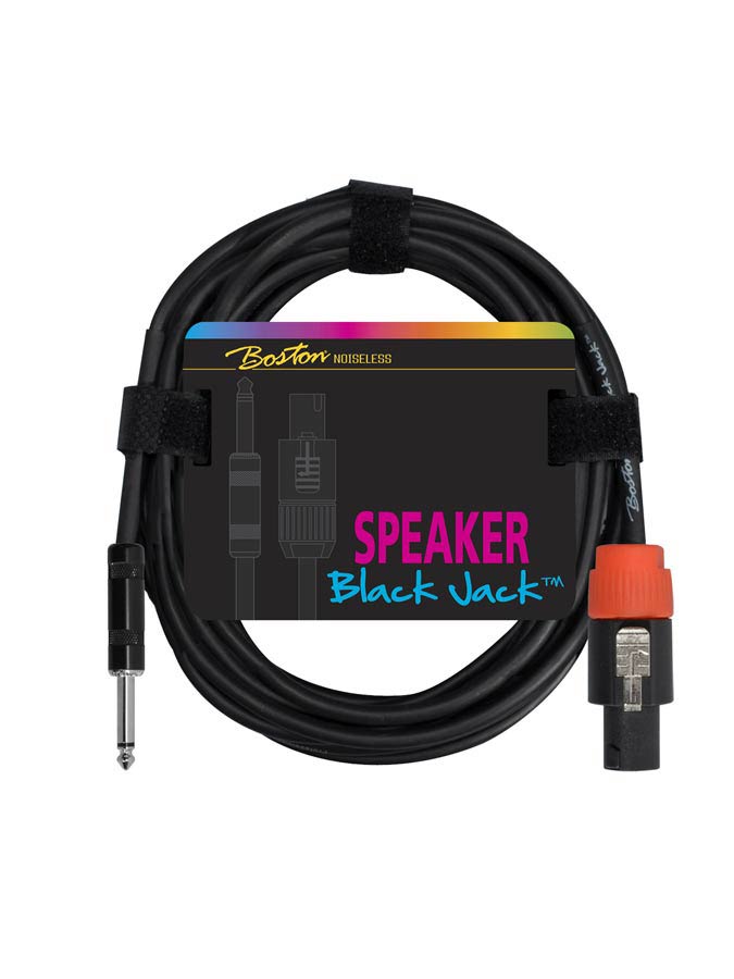 CABLE ALTAVOZ BOSTON JACK-TWIST NEGRO 2x1.5mm 2M