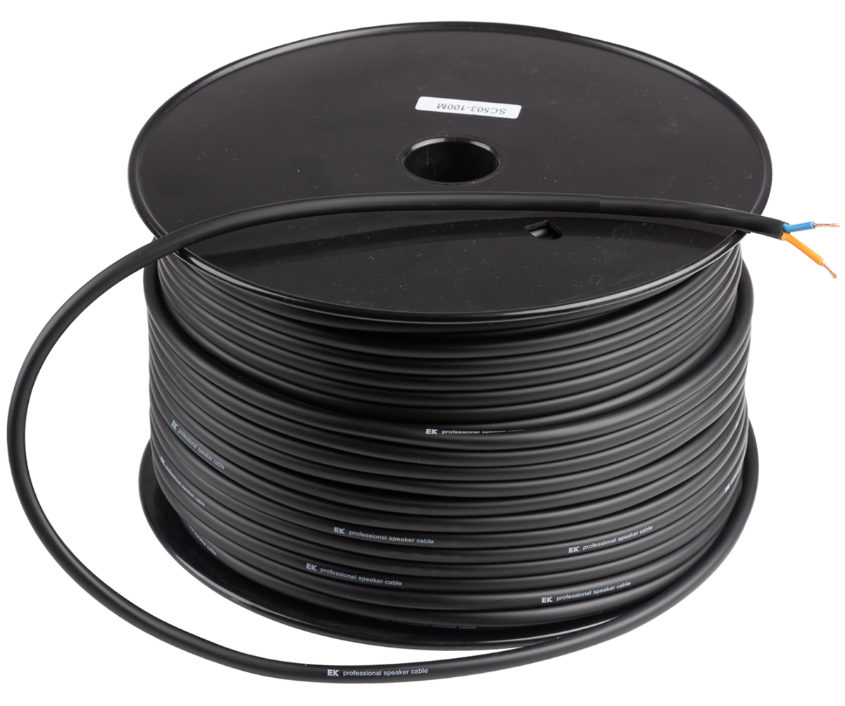 BOBINA DE CABLE PARA ALTAVOZ DE 100m
