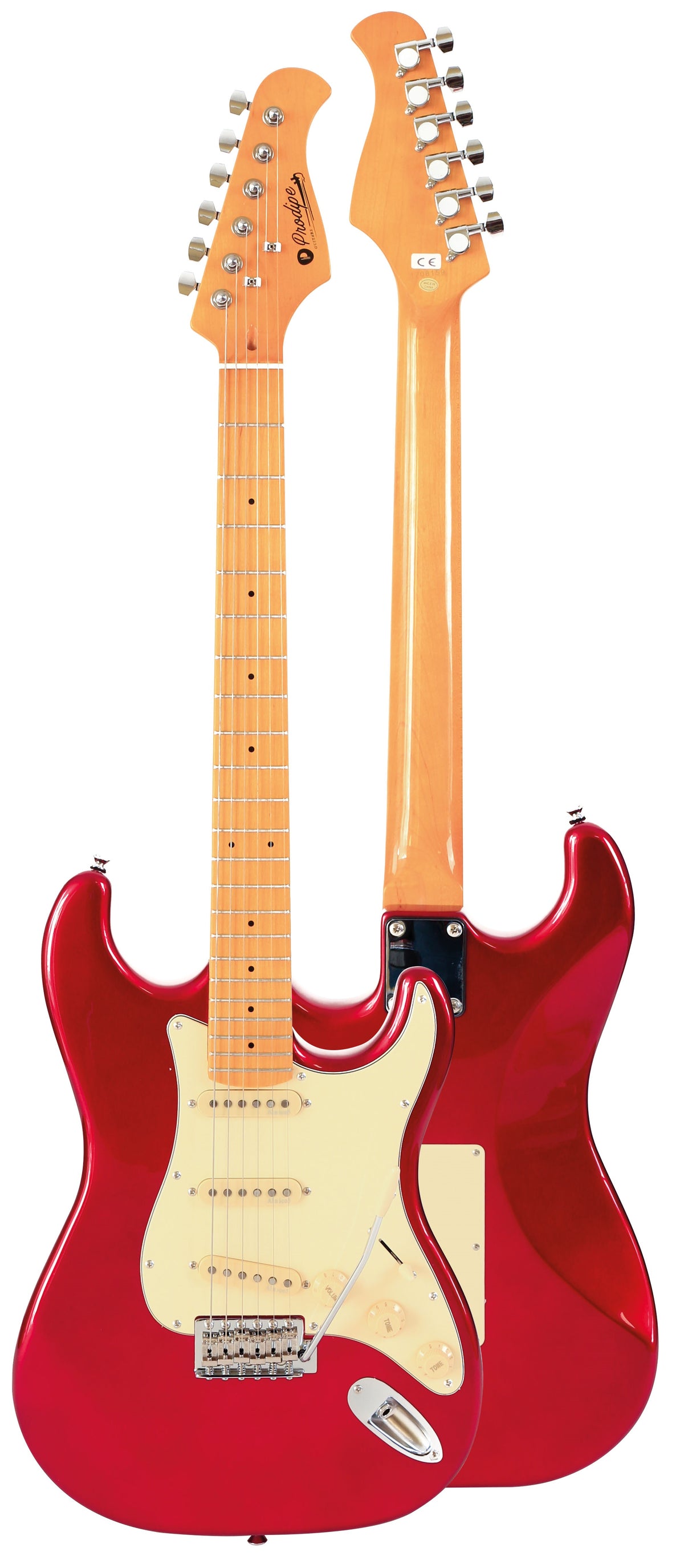 GUITARRA ELÉCTRICA PRODIPE SERIE ST80-MA STRATOCASTER ROJA