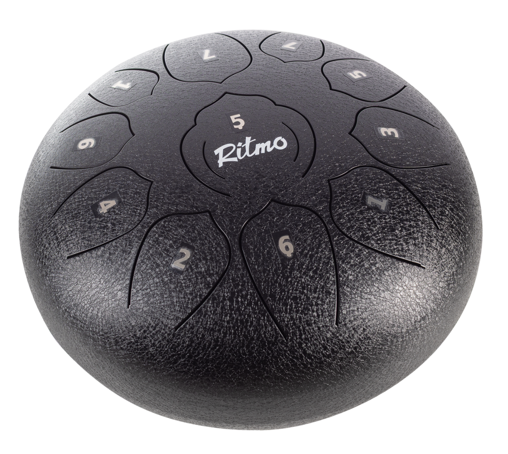 TONGUE DRUM DE 10” NEGRO 11 NOTAS 