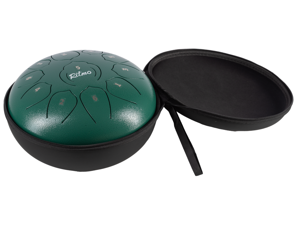 TONGUE DRUM DE 10” VERDE 11 NOTAS 