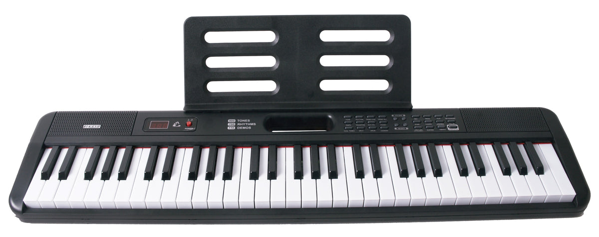 Teclado Isaki TC-611 (TC-610R) con Cargador y 61 Teclas Sensibles al Tacto y MIDI
