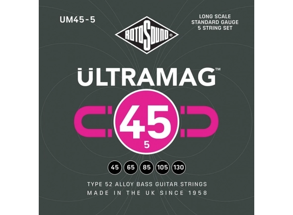 JUEGO DE CUERDAS ROTOSOUND ULTRAMAG PARA BAJO UM455