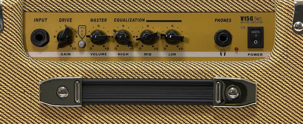 V15G Amplificador Estilo Vintage de 15 W para Guitarra Electrica con acabado Vintage Tweed